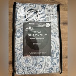 Brand New! Design Solution Quinn Medallion Blackout Curtains! 84” Length